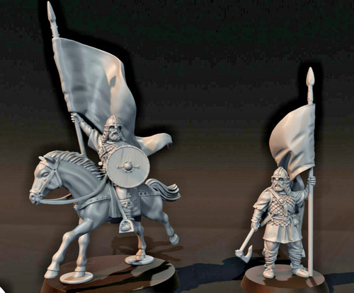 Saxon banner bearer foot - banner,