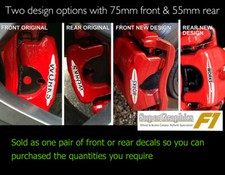 Brake Decal Sticker fit Mini