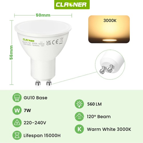 40pcs led gu10 light - 40pcs, 7w