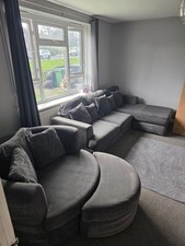 Large grey corner sofa - large, and
