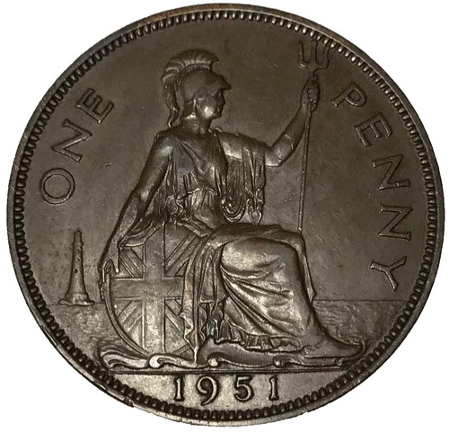 1951 king george one - king, penny
