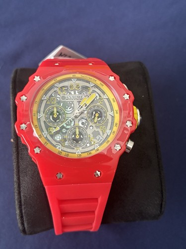 Invicta skeleton dial red case - invicta,
