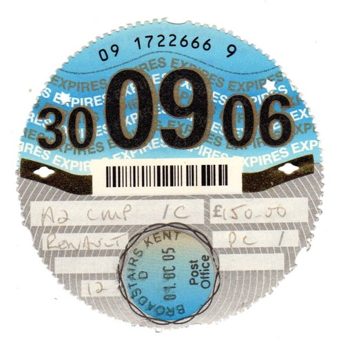 Old road tax disc 09 - old, 06