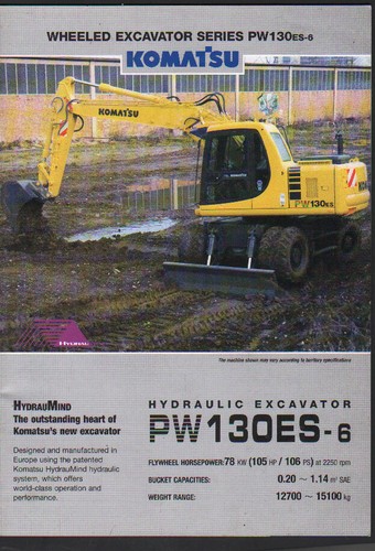 Komatsu pw130es wheeled - komatsu, "pw130es-6"