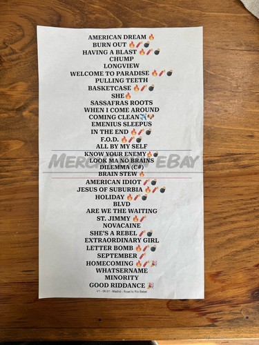 Official green day - green, list