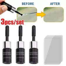 3x Windshield Repair Kit Fix Glass Chip Crack Car Windscreen Wind Screen Window
