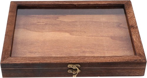 Wood glass top display - glass,