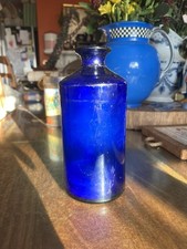 Antique Blue Glass Apothecary
