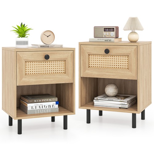 Pack rattan nightstand - nightstand, boho