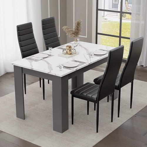 Wooden dining table set - wooden, 4