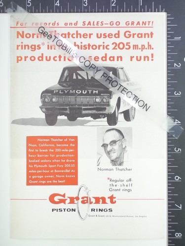 1965 for grant piston - grant, rings