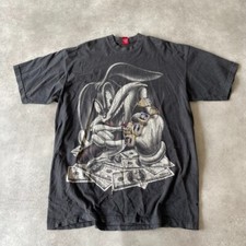 Ecko Unltd Bugs Bunny T-Shirt Mens 2XL 6 Rings Looney Tunes Hip Hop Tee Black