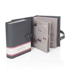 Jewellery Earrings Storage Book Box Jewelry Large Grey Womens Birthday Gift