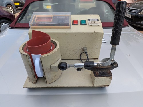 Vintage mug printing machine - vintage,