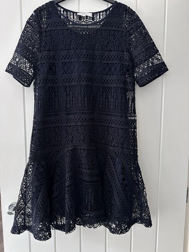 Reiss linda navy lace dress - reiss,