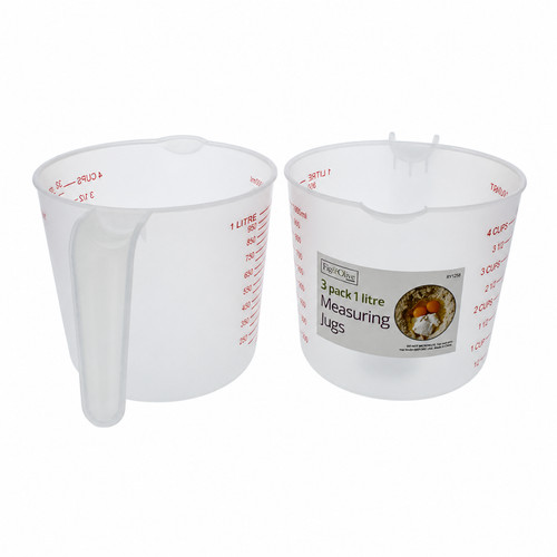 3pk litre plastic clear - litre,