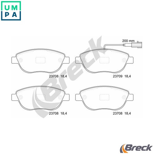 Brake pad set - set, 23708
