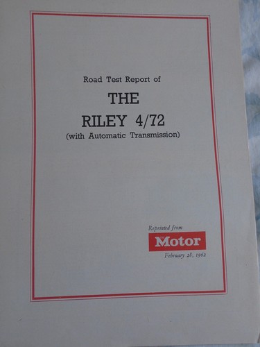 Riley motor reprint - motor,