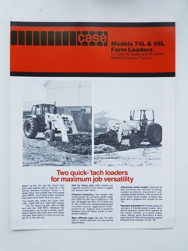 Case 74l 56l loader - 56l, for