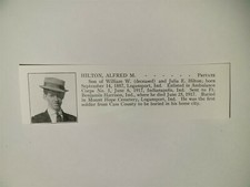 Alfred Hilton Logansport Indiana Ambulance Corps No. 1 1921 WW1 Hero Panel