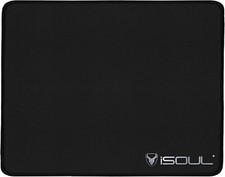 iSOUL Mouse Pad Neoprene Smooth Surface for Laser Mat Black Non-Slip Rubber Base