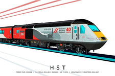 ARTWORK PRINT - HST POWER CAR #43238 'NATIONAL RAILWAY MUSEUM ' -  LNER LIVERY
