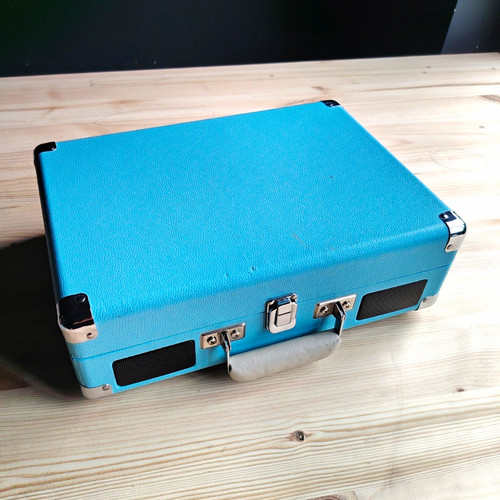 Crosley blue suitcase - crosley, record