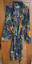 Futon Company Sunflower Bathrobe New With Tags 100% Cotton Lightweight Holiday 