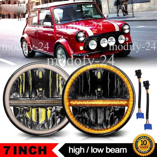 Pair 7inch black led - 7inch,