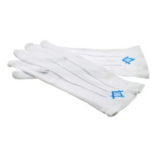 One Size White Cotton Gloves