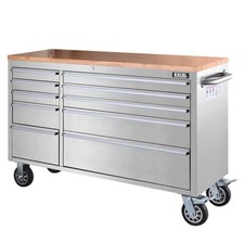 Excel Stainless Steel 10 Drawer Roller Tool Cabinet Workbench Tool Chest Box