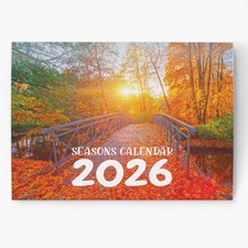 2026 Seasons Calendar Wall Monthly Planner Family Home Organiser