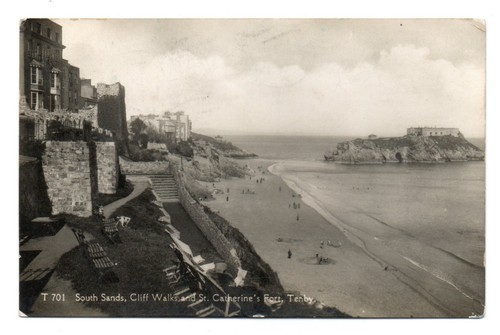 Vintage tenby postcard south - tenby,