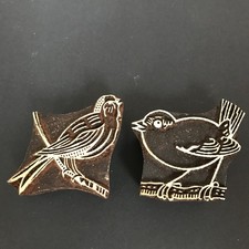 Garden Birds Wooden Fabric