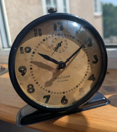 Westclox navy wind - up, alarm
