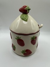 Ceramic strawberry Jam Pot