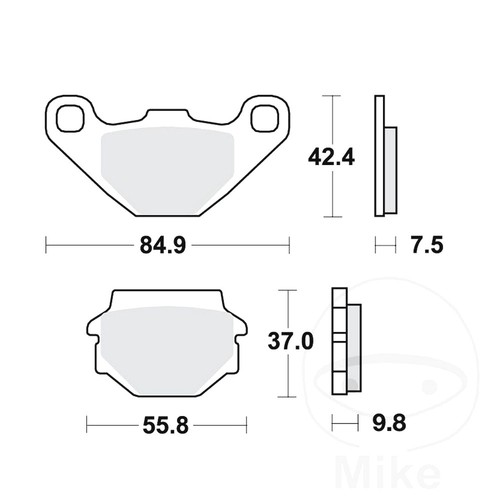 Trw brake pads front mcb523 - trw, 1