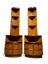 PAIR OF NATHAN SQUARES TEAK