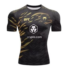 UFC MMA GYM QUICK DRY BREATHABLE T-SHIRT JIU JITSU MUAY THAI TRAINING MEN TOP