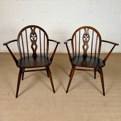 Pair ercol dining chairs - ercol,