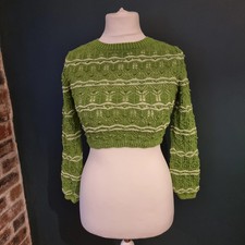 Zara green white cropped