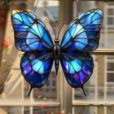 Bright Blue Butterfly Open