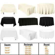 Table Cloth Rectangular, Round, Square Party Tablecloths Washable Table Covers
