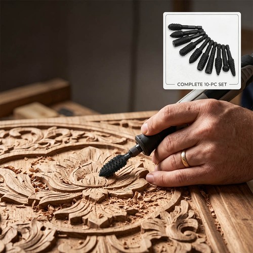 Wood carving rotary file set - wood,