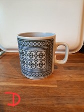 Vintage TAPESTRY HORNSEA 1970s Mug - Blue 9cm X 8cm Made In England. used (D)