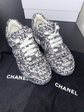 Chanel Grey CC Wool Tweed