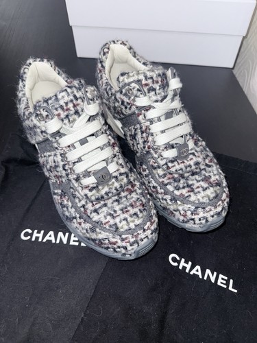 Chanel grey wool - grey, tweed