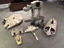 VINTAGE STAR WARS  JOB LOT SHIPS VEHICLES FALCON X Y WING DARTH VADER TIE AT-AT 