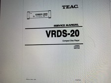 Teac Vrds-20 Service Manual