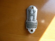 Rare 1930s/40s  HERCULES  Metal cycle/bike frame head badge